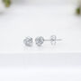 Mini Sterling Silver Love Knot Stud Earrings, thumbnail 3 of 6