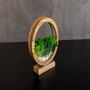 Round Wood Table Lamp With Preserved Moss, thumbnail 9 of 12