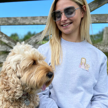 Personalised You And Your Dog Dog Lover Sweatshirt, 2 of 12