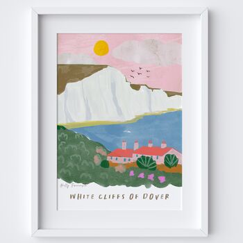White Cliffs Of Dover, Kent Coast Landmark Travel Print, 2 of 2