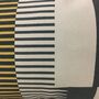 Combed Stripe Cushion, Mustard + Graphite, thumbnail 4 of 5