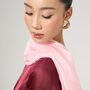 100% Mulberry Silk Scarf, Blush Pink In Gift Box, thumbnail 3 of 5