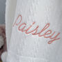 Personalised White Knitted Double Sided Blanket, thumbnail 5 of 10