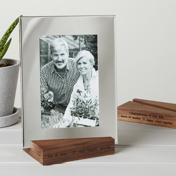 Silver Photo Frame With Personalised Stand, 3 of 10
