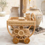 Wildflower Rattan Tea Cart – Pretend Play Trolley, thumbnail 4 of 5