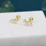 Marquise Cluster Cz Screwback Earrings, thumbnail 6 of 12