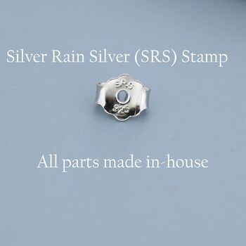 Genuine Swiss Blue Topaz Crystal Droplet Stud Earrings In Sterling Silver, 8 of 12