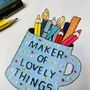 Hand Embroidery Maker A5 Art Print, thumbnail 2 of 2