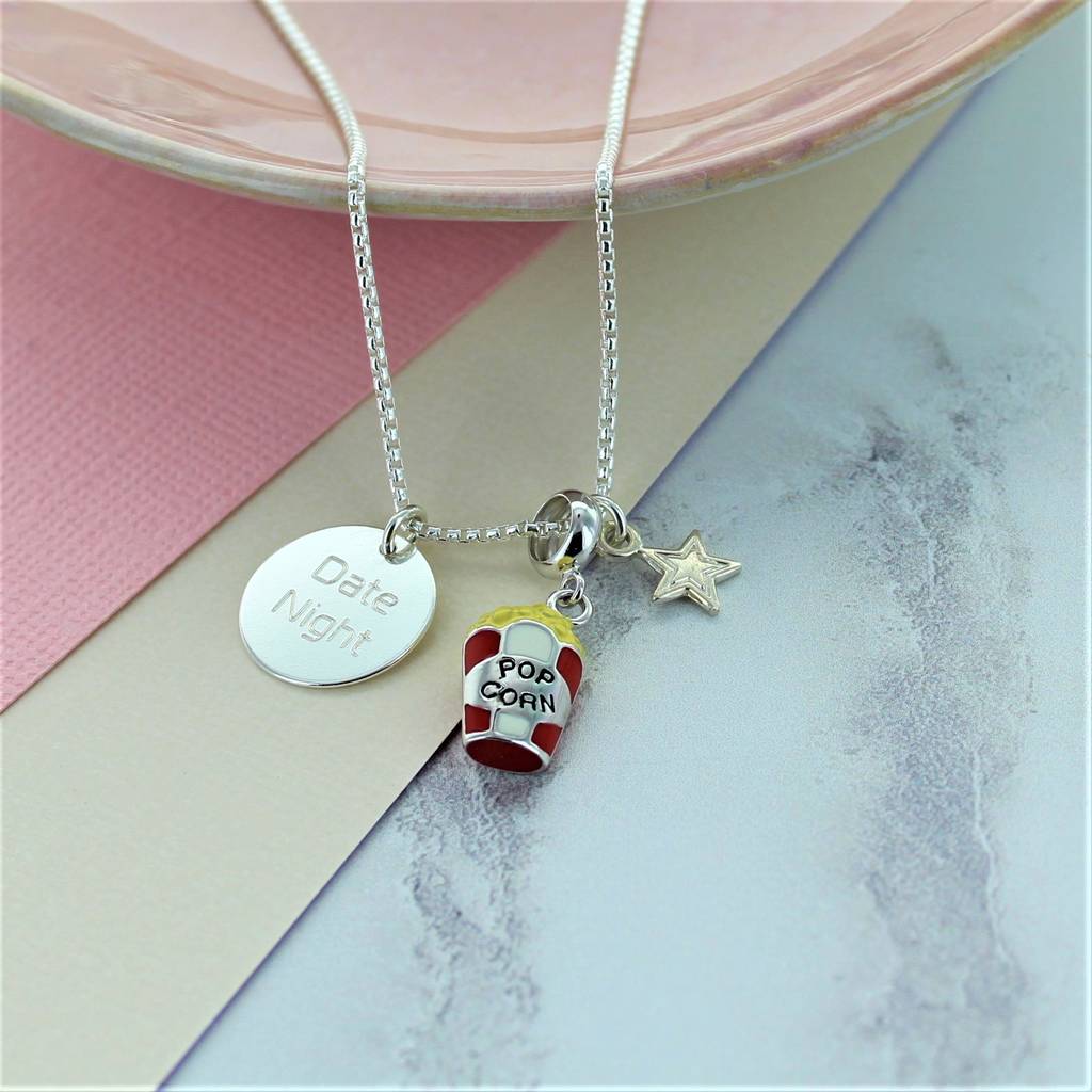 Personalised Date Night Popcorn Necklace By Francesca Rossi Designs