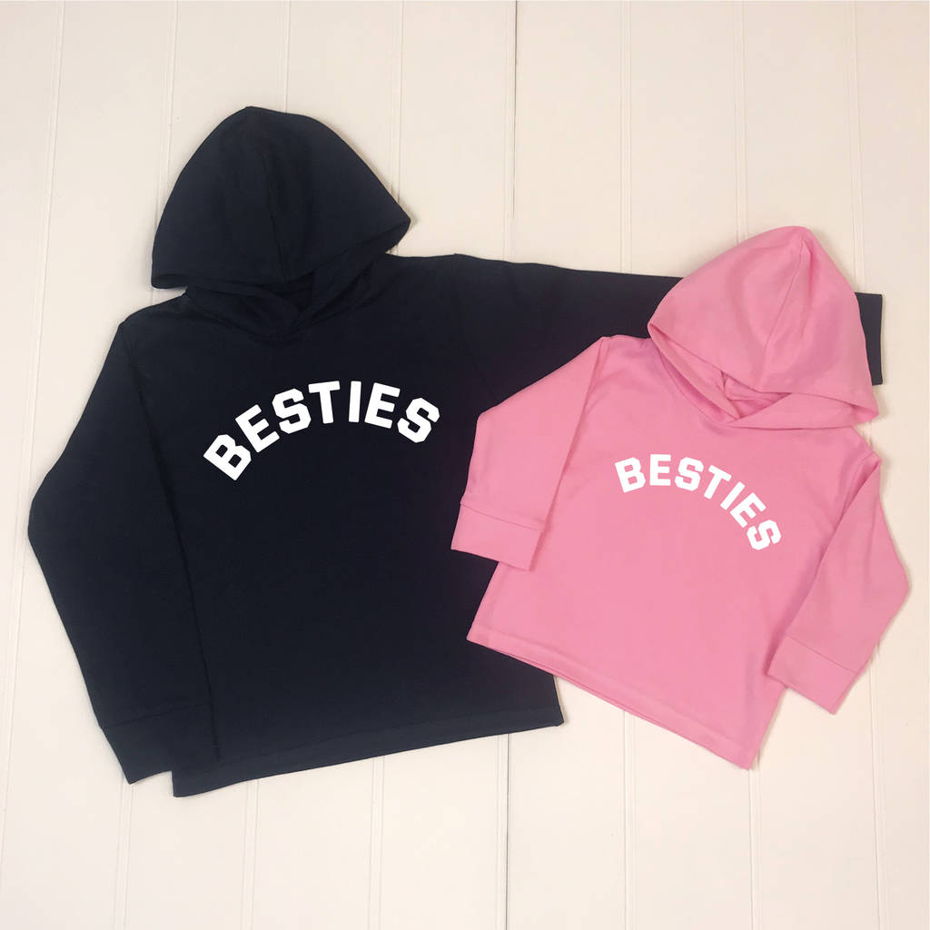 besties hoodies sibling set by lovetree design | notonthehighstreet.com