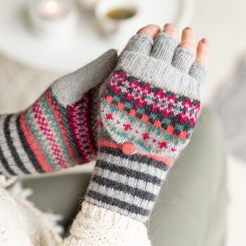 Fabulous Fairisle Knit Womens Gloves, 4 of 12