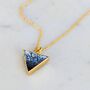 Triangle Dendritic Agate Gemstone Necklace, Gold Plated, thumbnail 5 of 7