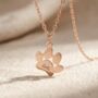 Dog Paw Print Designed Necklace Personalise Engraved Name, thumbnail 1 of 9