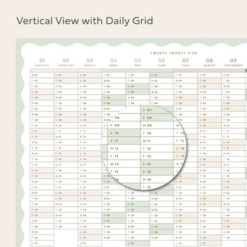 Large A2 Year View 2025 Wall Planner, Landscape, 4 of 8