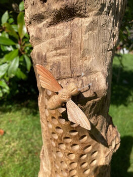 Handmade Teak Root Bumblebee Ornament – Large 65cm, 8 of 8