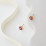 Pink Swarovski Crystal Stud Earrings, thumbnail 6 of 6