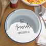 Personalised Enamel Pasta Bowl, thumbnail 2 of 5