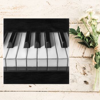 Piano Keys – Hand Drawn Music Greeting Card Illustration, 2 of 6