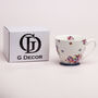 G Decor Gloria Floral Pastel Ceramic Tea Coffee Xl Cup, thumbnail 3 of 6