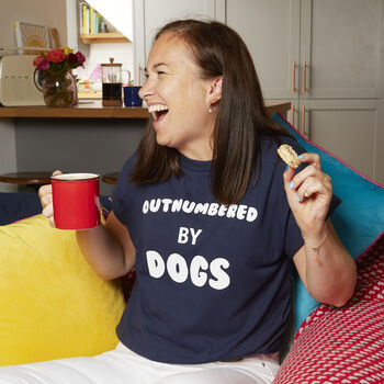 Outnumbered By Dogs Womens T Shirt, 2 of 7