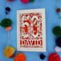 Personalised 50th Birthday Card Papercut Woodland Design, thumbnail 4 of 11