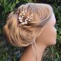 Pearl And Ceramic Flower Bridal Hair Pin, thumbnail 2 of 12