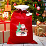 Personalised Red Santa Christmas Sack, thumbnail 1 of 3