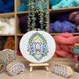 Indian Lotus Embroidery Kit, thumbnail 1 of 6