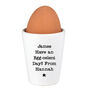 Personalised Easter Message Star Ceramic Egg Cup, thumbnail 4 of 4