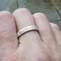 Roman Numerals Silver Band Ring, thumbnail 6 of 7