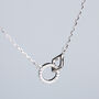 Sterling Silver Interlocking Geometric Shapes Pendant Necklace, thumbnail 1 of 5