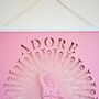 Empowering 'Adore Every Inch' Pink Papercut Wall Art, thumbnail 9 of 9
