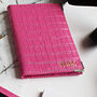 Pink Embossed Leather Monogram Passport Holder, thumbnail 3 of 8
