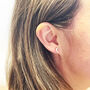 9ct Gold Moon Stud Earrings, thumbnail 2 of 8