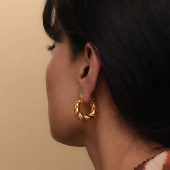 18 K Gold Plated Valentina Hoops, 6 of 7