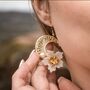 Celestial And Floral Beaded Earrings, thumbnail 5 of 9