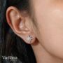Sterling Silver 925 North Star Opal Earrings, thumbnail 2 of 3