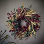 Christmas Dried Ruscus Wreath With Bunny Tails, thumbnail 5 of 7
