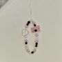 Pastel Heart And Bow Beaded Phone Charm, thumbnail 1 of 2