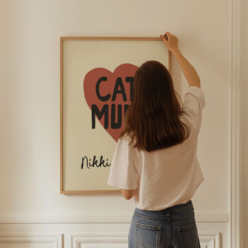 Personalised Cat Mum Print, 9 of 11