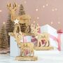 Personalised Wooden Reindeer Family Decoration, thumbnail 4 of 9