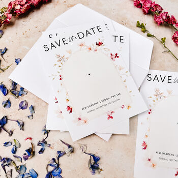 Save The Date Magnet Cards Wedding Floral Arch, 3 of 10