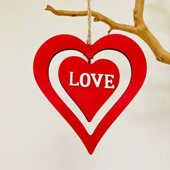 Love Hanging Wooden Heart, 2 of 7