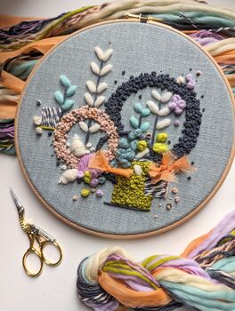 Abstract Embroidery Kit 'Seedlings', 3 of 4