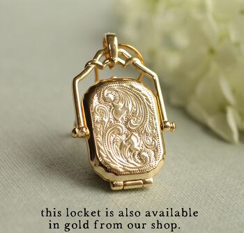 Victorian Sterling Silver Personalised Engraved Locket, 8 of 8