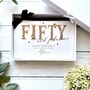 Fifty And Fabulous Handmade Leopard Print Birthday Card, thumbnail 1 of 7