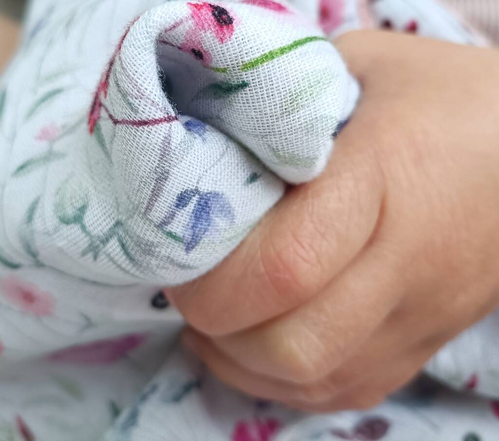 Personalised Organic Muslin Baby Comforter And Teether By Bambamboo Baby