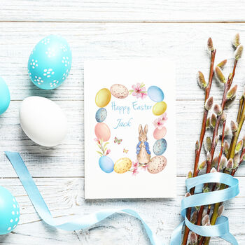 Personalised Easter Egg Rabbit Card, 2 of 2