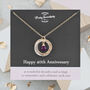 40th Ruby Wedding Anniversary Mixed Metal Necklace, thumbnail 1 of 9