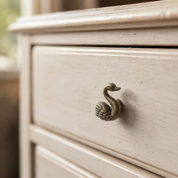 Elegant Swan Brass Cabinet Knob, 3 of 9
